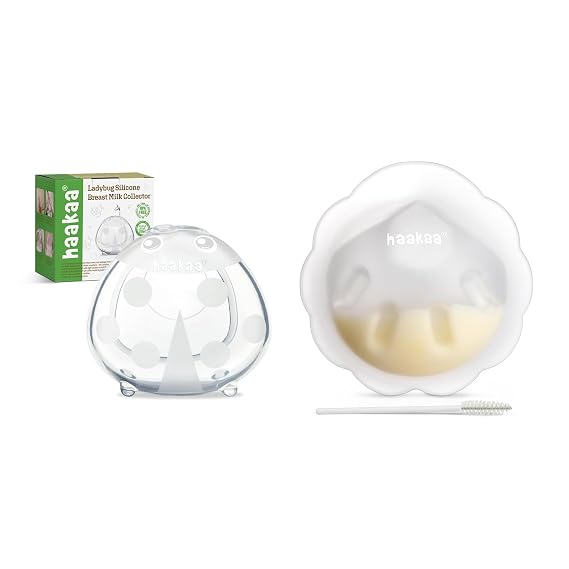 haakaa Ladybug Milk Collector 1.4oz & Petal Milk Collector Combo