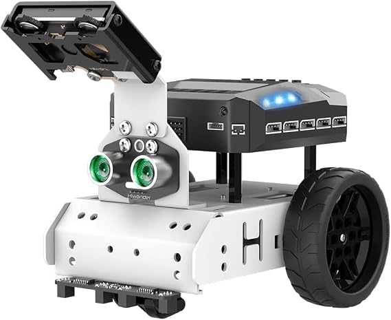 AI Visual Robot Car Kit, Open Source Color Target Recognition Visual Coding Smart Robot Car Support Scratch & Python Programming for Educational Building