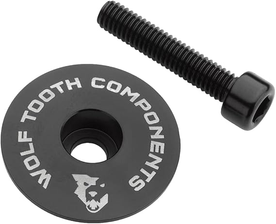 Wolf Tooth Components Ultralight Stem Cap Black, 1 1/8In Steerer