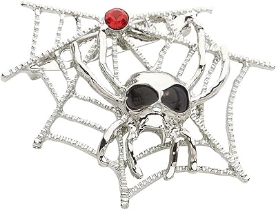 Spiderweb And Spider Brooches For Fancy Dress Accessory