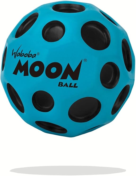Waboba Moon Ball – am Höchsten Springender Gummiball – Patentiertes Original-Design – Ballkrater Erzeugen beim Aufprall EIN knallendes Geräusch – Leicht Greifbar – Flummies für Kinder