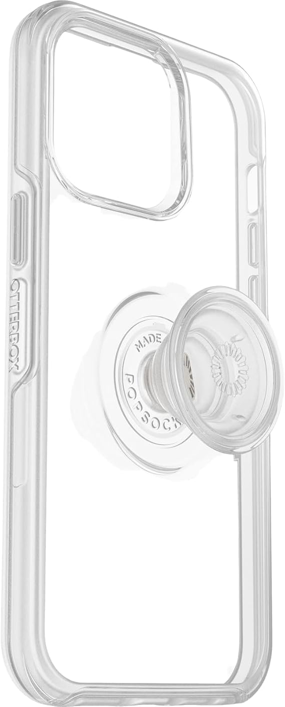 OtterBox iPhone 14 Pro Max Otter+Pop Kılıfı, Darbeye Dayanıklı, Düşmeye Dayanıklı, PopSockets PopGrip'li Koruyucu Kılıf, Askeri Standartlara Göre 3 Kez Test Edilmiştir, Şeffaf