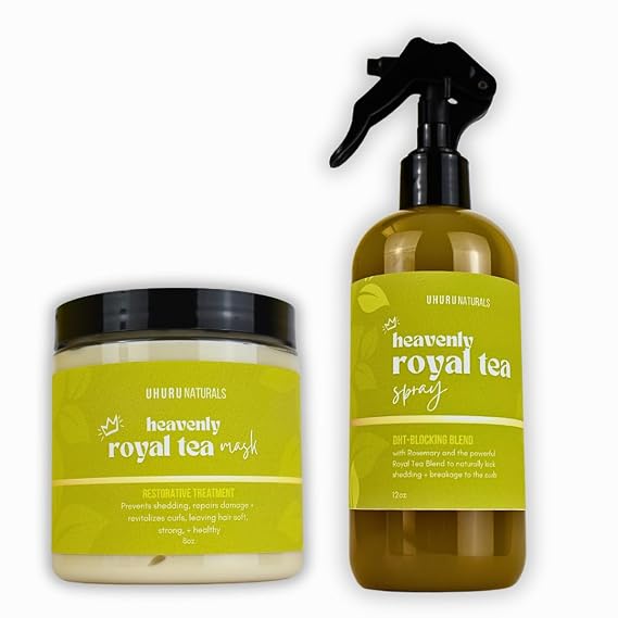 Uhuru Naturals Heavenly Royalty Tea Bundles (Spray & Mask Set)