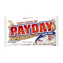 PayDay Snack Size Candy Bars, 11.6-Ounce Bags (Pack of 12)
