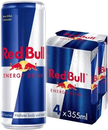 Energy Drink 4 Pack Multipack – Refreshing Summer Edition | Boost Energy Anytime | Perfect for Gym, Work & Travel (Red Bull Energy Drink Cans 355ml)