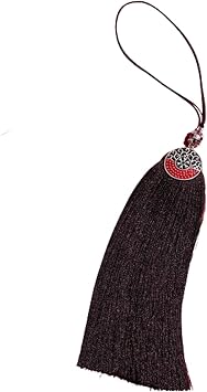 Tai Chi Sword Tassel Chinese Kungfu Sword Tassel No Static No Wire Drawing Durable Smooth Sword Tassel,5Pcs,Coffee Color