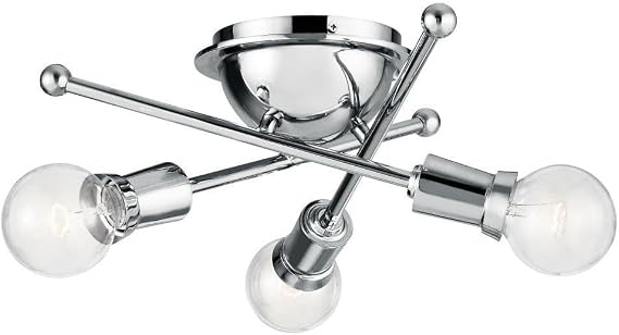 Kichler Lighting 43196CH Flush Mount, Chrome