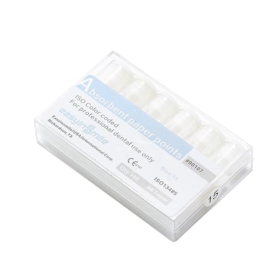 Dental Absorbent Paper Points Color Coded .02/.04/.06 Tapper For Root Canal Endodontic (.06 Taper, #15)