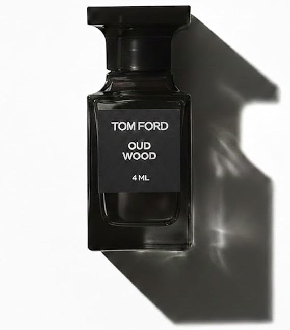 Tom Ford Oud Wood Eau de Parfum 4ml Mini Splash Bottle | Unisex Travel Size EDP Miniature | Oud, Sandalwood, Cardamom, Amber, Tonka 0.14 Fluid Ounces