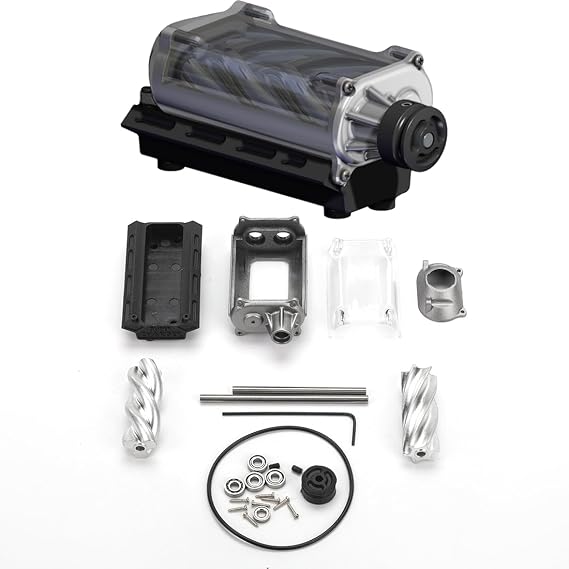 V8 Supercharger Model with Metal Moving Parts, MAD RC 1:10 Scale Supercharger Model for V8 Engine