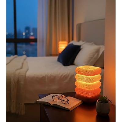 Modern Abajur Masa Lambası – Sıcak ve Yumuşak Işık, Dekoratif Minimal Tasarım, Yatak Odası, Komodin, Salon ve Gece Lambası Kullanımı İçin Tak Çalıştır Montaj Gerektirmez [Enerji Sınıfı A]