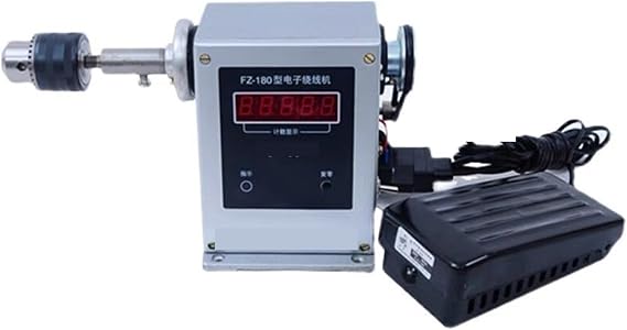 Electronic Winder,Coil winding machine, Electric counting winding machine, Adjustable type semi-automatic winding Tool, Industrial high-speed Winder 0-9999 Count Range for Spirals, Motor Coil, Guitar