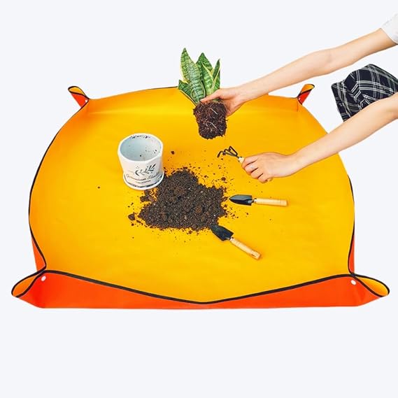 Heavy Duty Waterproof Gardening Mat for Potting Soil Change and Planting, Double-Sided for Easy Cleaning and Reuse Gardening Tool Supplies for Repotting, Transplanting, and Soil Mixing