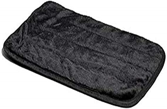 MidWest Homes for Pets Medium QuietTime Deluxe Black Faux Fur Pet Mat, Non-Skid Bottom, Supportive Padding for Dogs, Made for 30-Inch Crates & Kennels