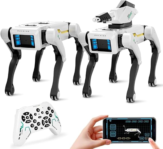Smart Robot Dog 2 in 1- Interactive STEM Pet with Voice Control, 30+ Actions & APP Programming, Durable Design for Kids Age 6+ (Compatible with iOS/Android)