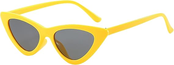Singular-Point Women's Triangle Sunglasses, Retro Cat Eye Sunglasses Sun Protection Goggles Color Frame Daily Sunglasses Outdoor Sunglasses
