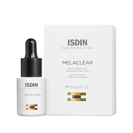 ISDIN Isdinceutics Melaclear Dark Spot Correcting Serum for Face - Sun Spot Reducer that Contains Vitamin C and Antioxidants, to Even Skin Tone from Sun Exposure 0.5 FL OZ