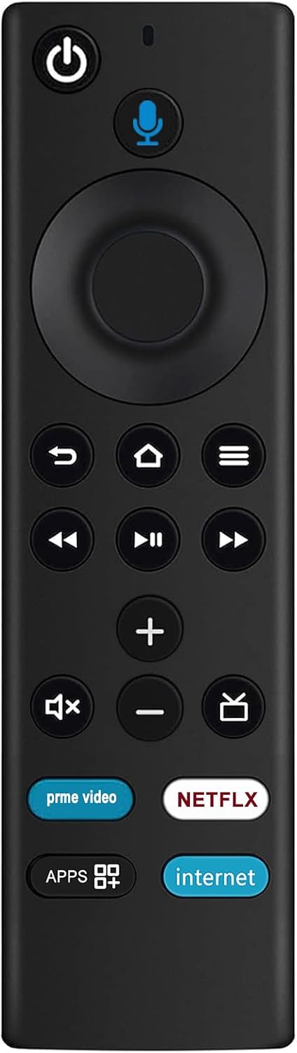 L5B83G Replacement Voice Remote fit for Amazon TV Stick E9L29Y S3L46N K2R2TE LY73PR and Cube EX69VW A78V3N and LDC9WZ wPrime Video Netflix Apps Internet