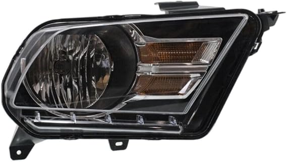 Headlight for Ford for Mustang 2010-2014 1pc Right Clear Lens Chrome Interior with Bulbs FO2503281