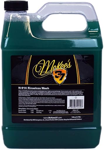 McKee's 37 - N-914 Rinseless Wash V2 | Fast & Easy Rinseless Car Wash, Powerful Car Soap, Safe for All Finishes, No Hose Needed (128 oz)