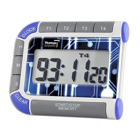 Thomas 5012 Traceable Multi-Colored Timer, 0.01 Percent Accuracy, 2-1/4" Width x 2-3/4" Height x 1/2" Depth