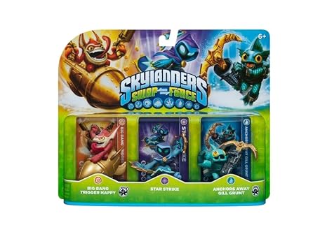 Activision Skylanders SWAP Force Triple Character Pack: Star Strike, Anchors Away Gill Grunt, Big Bang Trigger Happy