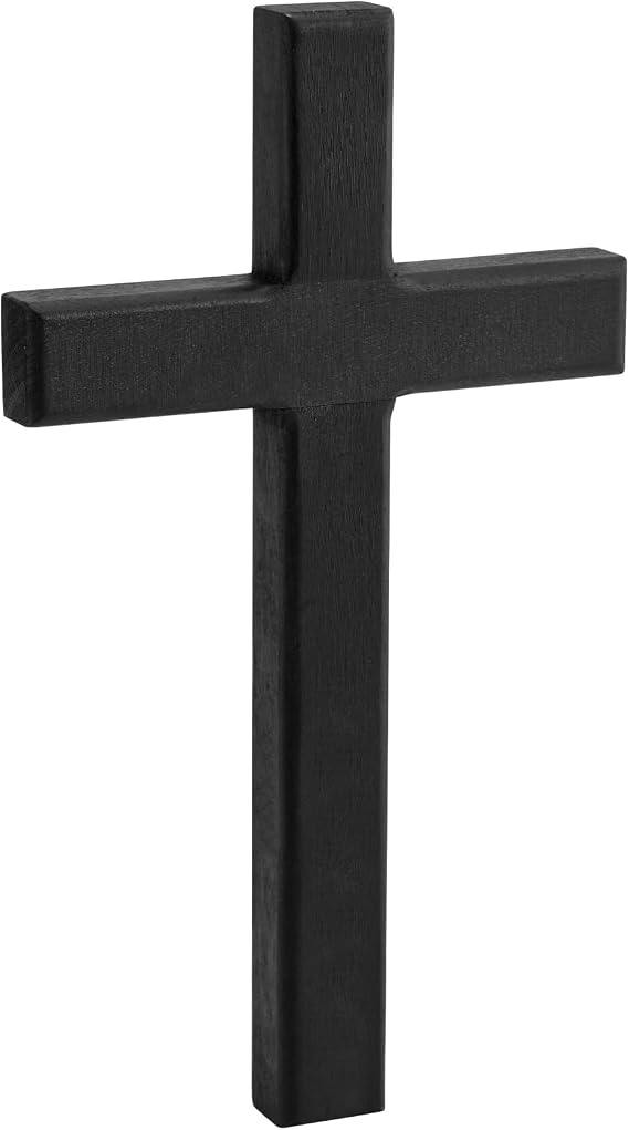 XIPENGKEJI Wooden Cross for Wall,Can be Used for Christian Wall Art,Black Jesus Cross Decorp-Perfect Decoration,Home Decoration for Spiritual Salvation,Christian Gifts-11Inch X 6.2InchBlack