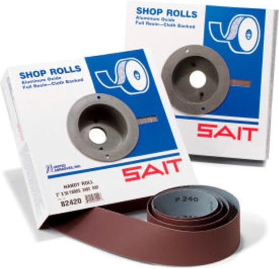 United Abrasives-SAIT 81020 2 X 50 Yards 100X Aluminum Oxide Handy Shop Paper Roll, 1-Pack