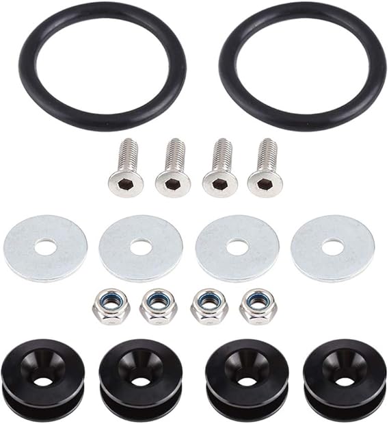 Car Aluminium Alloy Washer Screw Engine Compartment Dress Up Kit Quick Release (09) Aluminium Alloy Car Bumper Washer