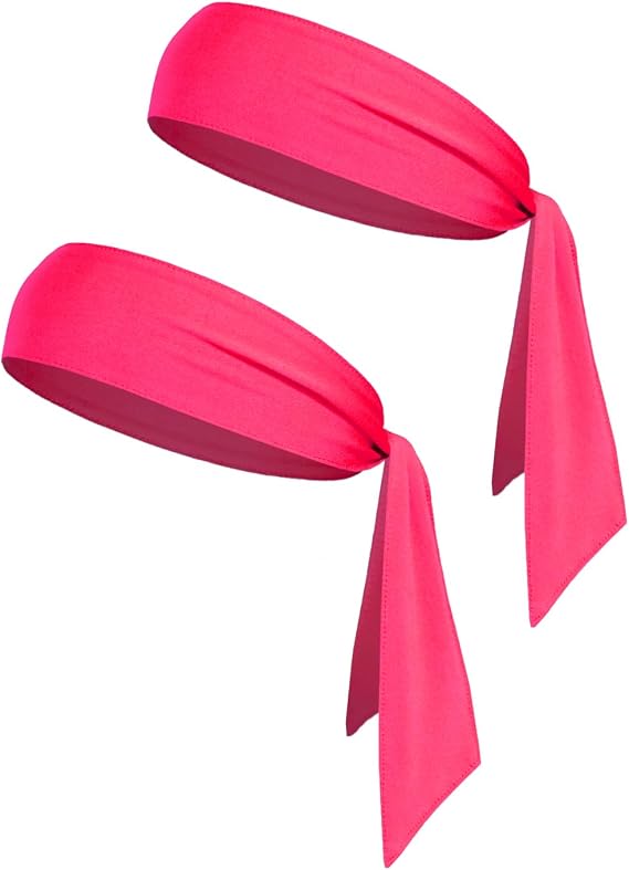 Tie Sweatband Headband, Sports Head Ties for Men, Women, Kids, Ninja, Karate, Tennis, Pirate Band Bandana, Athletic Hairband for Basketball, Softball, Running, Workout, Yoga, Volleyball