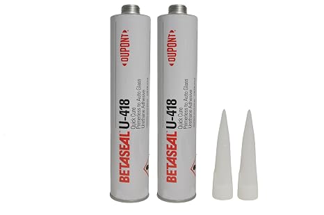 U-418 Fast Cure Auto Glass Urethane Adhesive - Primerless 310ml 10.5oz (Cartridge, 2, Count)