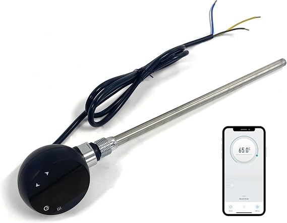 WiFi Electric Smart Heating Element Towel Rails & Radiators 600w Black
