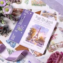 Scrapbook Stickers 50 Sheets Seasonal Landscape Sticker 400 Pre-Cut Washi Stickers Scrapbooking Supplies Collage Decorative DIY Arts Craft Making