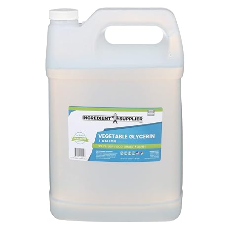Vegetable Glycerin - 1 Gallon - USP Kosher Food Grade - Non GMO - Vegan - Palm Derived - Humectant for Skin Care, Soap Making & DIY