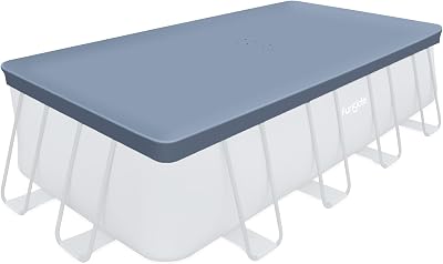 Funsicle 18ft x 9ft Rectangular Pool Cover for Above Ground Swimming Pools with Adjustable Drawstring Fits Oasis and Activity Models