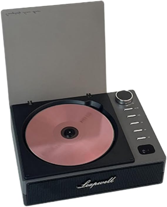 CD Player Retro Player Stylish CD Professional Support FM, USB Fiber Optic Connection, This Portable Bluetooth Music Player is Compatible for Home Use, Headphones, Suitable for Small Shop