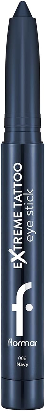 Flormar Extreme Tattoo Işıltılı Asansörlü Kalemtıraşlı Jel Göz Kalemi & Far Stick - 006 Navy