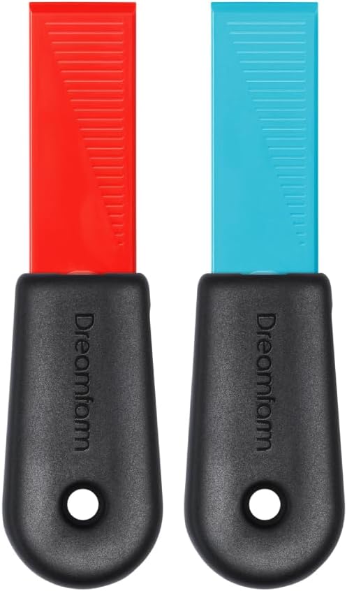 Dreamfarm Cleana 2-in-1 Self-Sharpening Cleaning Scraper & Hook Scraper, Safe for Non-Stick - Pack of 2, Party Mix | Non-stick safe blade, integrated detaillng hook for crevices and built-in sharpener, scrapes pans, stickers and benchtops