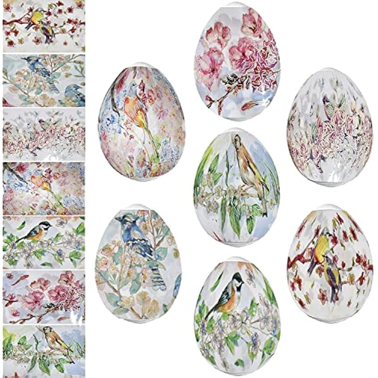 Diximus Ukrainian Easter Egg Wraps Pysanka Egg Pysanky Supplies - Thermo Heat Shrink Sleeves - Easter Egg Decorating Kit - for 7 Easter Eggs - Watercolor