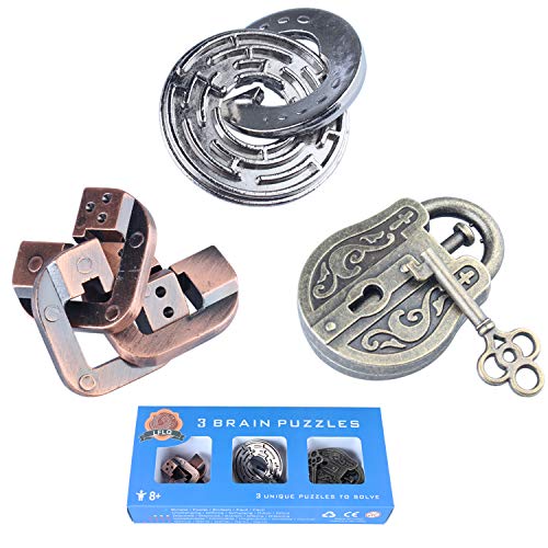 Brain Teaser Puzzle for Adults Puzzles Metal Hole Lock Adult Educational Toy Jigsaw IQ Puzzle Blue