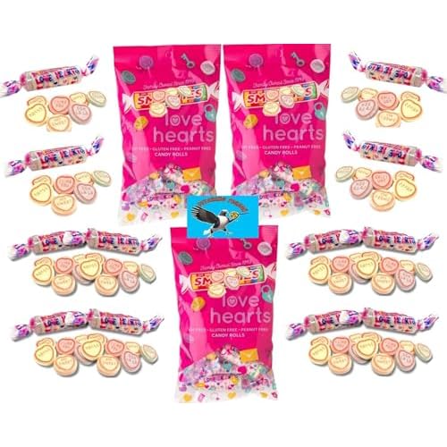 Smarty Love Hearts Candy Rolls 33 Count Valentines Hard Candy 21oz Total