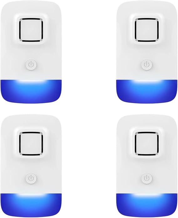 Ultrasonic Pest Control Repeller Plug in, Electronic Rodent Repellent for Indoor Home, Mosquito Repellent, Cockroach Killer, Spider Repellent (4 Pack)
