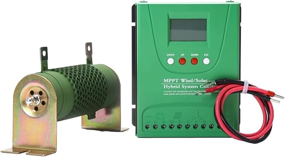 Solar Charge Controller， 12V/24V/48V Wind-solar Complementary Controller MPP Breeze Charging 1000w2000w ，Intelligent Control(Wind400wLight600w 12/24v)