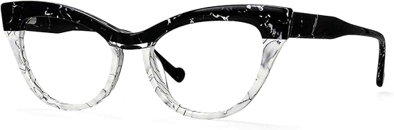 EYPKPL Color Eyewear Frames Acetate Fiber Eyeglass Frames Universal with Clear Lens Glasses Frames Spring Hinge Eyeglasses 142 * 145mm