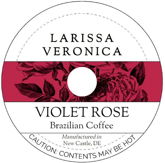 Violet Rose Brazilian Coffee (Single Serve K-Cup Pods) (Gourmet, Naturally Flavored, Whole Coffee Beans) (12 pods, ZIN: 577170)
