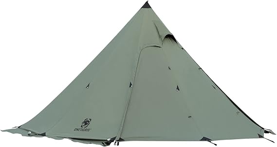 OneTigris Northgaze Canvas Hot Tent with Stove Jack, Windproof, Fire Retardant, Durable 4 Season Camping Pyramid Teepee Tent for 2~4 Person