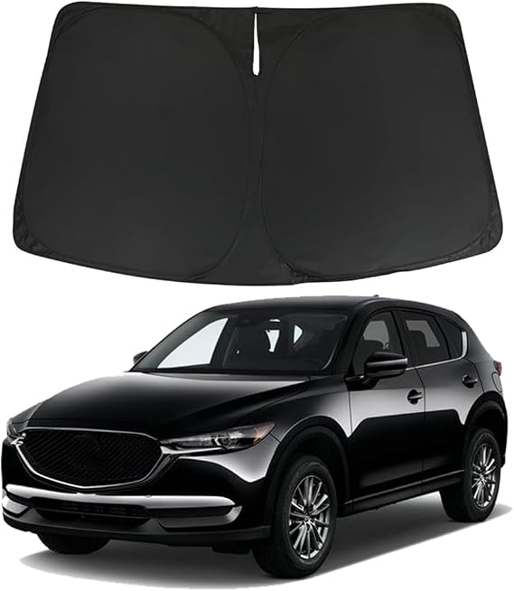 D-Lumina CX5 Windshield Sunshade - Compatible with Mazda CX-5 2017 2018 2019 2020 2021 2022 2023 2024 2025 - Foldable Front Window Sun Protector, Sun Shade, Heat Shield