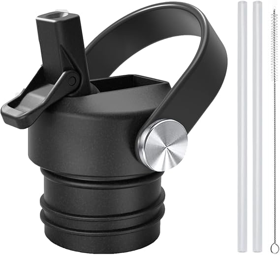 Straw Lid for Hydro Flask Standard Mouth 18 oz 21 oz 24 oz Top Lids with Straw for Iron Flask Narrow Mouth 20 24 32 64 oz,Sports Water Bottle Accessories Replacement Dust Cover Straw Cap (Patented)