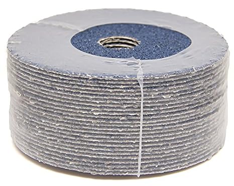 Benchmark Abrasives 5 Inch Sanding Discs Resin Fiber Zirconia Grinding Disc for Grinding, Stripping on Wood, Fiberglass, Steel, Metal, 7/8" Arbor Angle Grinder Sanding Disc, 25 Pack - 50 Grit