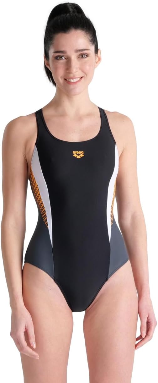 Arena Feel Women's Threefold V Back Swimsuit Stretchy One Piece Stylish Bathing Suit